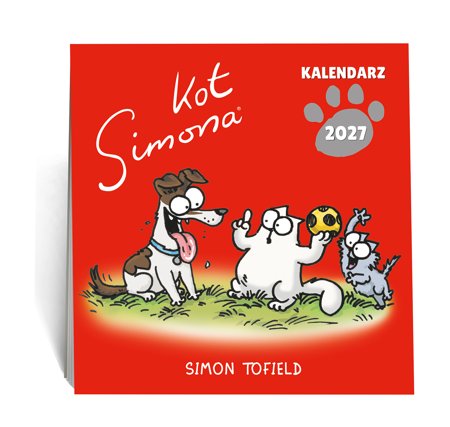 Kalendarz Kot Simona 2027 – kalendarz ścienny 30 × 30 cm