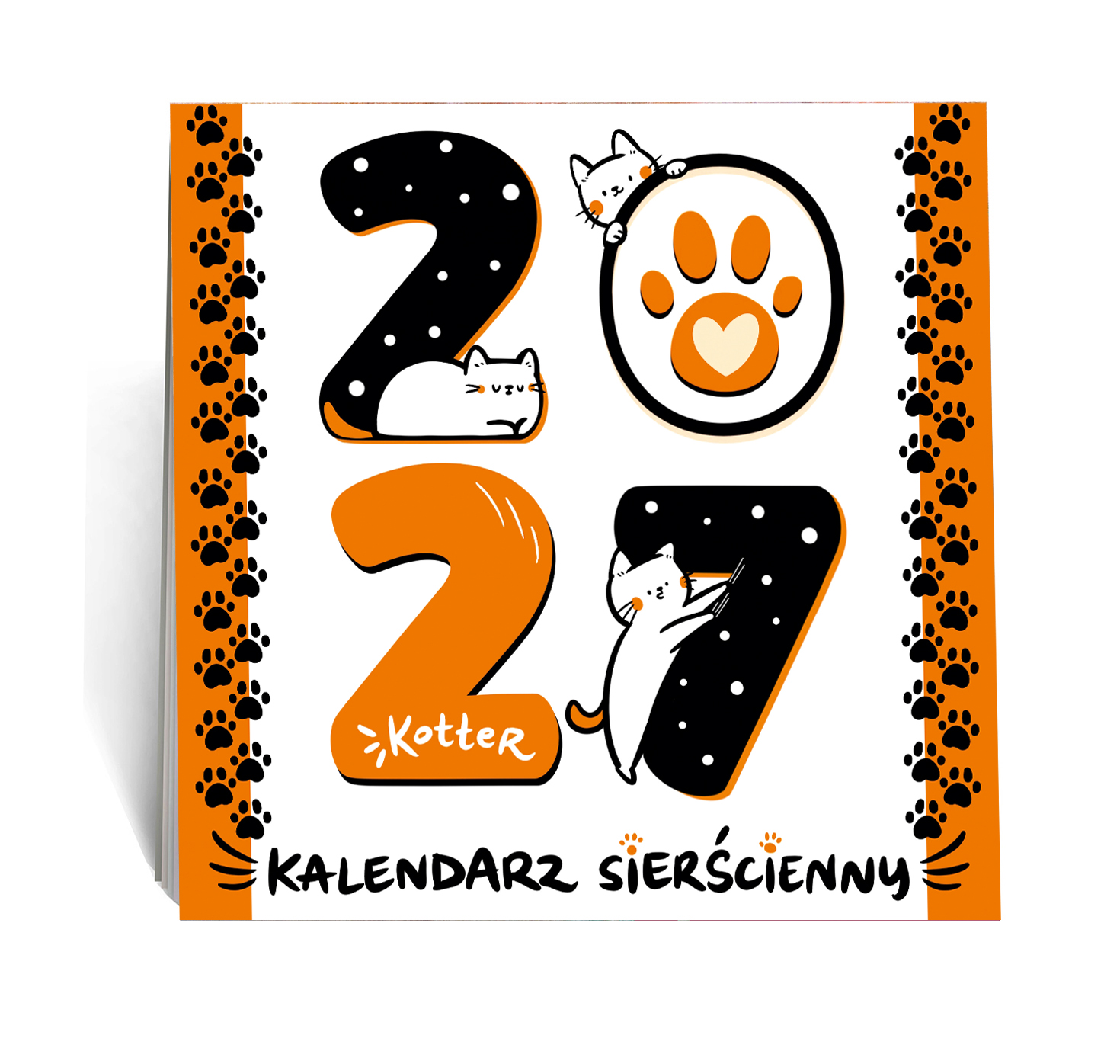 Kalendarz Kotter 2027 – kalendarz ścienny 30 × 30 cm z autorskimi ilustracjami Anny Tylki